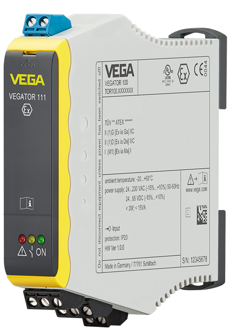 VEGATOR 111    Одноканальное управляющее устройство по NAMUR (IEC 60947-5-6)  для сигнализации уровня