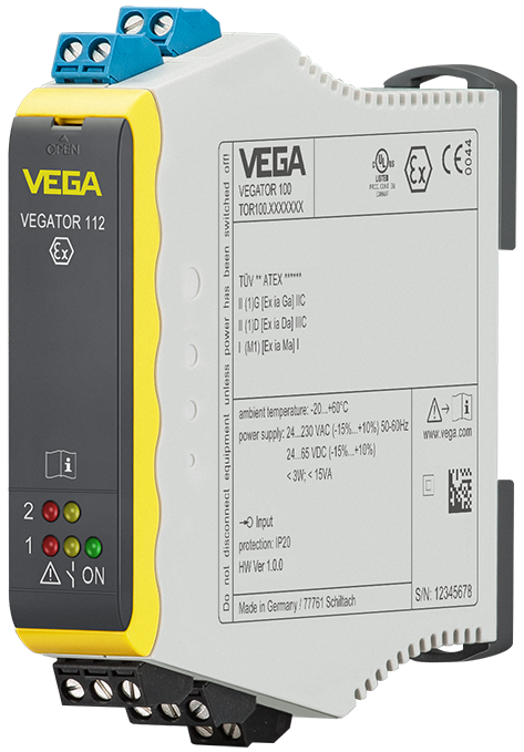 VEGATOR 112    Двухканальное управляющее устройство по NAMUR (IEC 60947-5-6) для сигнализации уровня